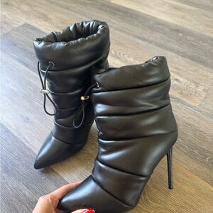 Elegant Black Stiletto Ankle Boots